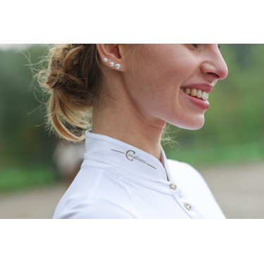 Pólo de competição feminino Goldana Covalliero Branco