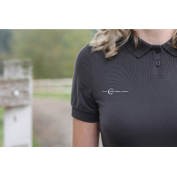 Polo feminino de manga curta Covalliero Grafite Cinzento Polo feminino de manga curta Covalliero Grafite Cinzento