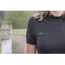 Polo feminino de manga curta Covalliero Grafite Cinzento Polo feminino de manga curta Covalliero Grafite Cinzento