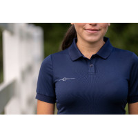 Polo feminino de manga curta Covalliero Grafite Cinzento