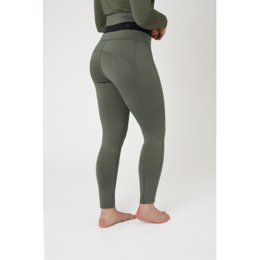 Legging de equitação B Vertigo Caitlin de cintura alta e culote completo feminino Verde escaravelho Legging de equitação B Vertigo Caitlin de cintura alta e culote completo feminino Verde escaravelho