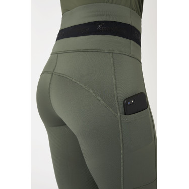 Legging de equitação B Vertigo Caitlin de cintura alta e culote completo feminino Verde escaravelho Legging de equitação B Vertigo Caitlin de cintura alta e culote completo feminino Verde escaravelho