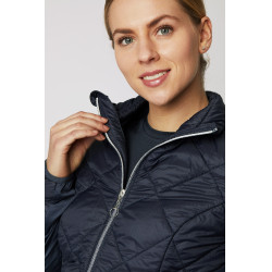 Casaco acolchoado leve Horze Elena feminino Azul-marinho escuro Casaco acolchoado leve Horze Elena feminino Azul-marinho escuro