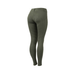 Legging de aderência total Horze Dea feminino Verde escaravelho