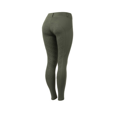Legging de aderência total Horze Dea feminino Verde escaravelho
