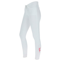 Calça Janne x PinkRibbon com grip nos joelhos para mulher Covalliero