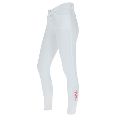 Calça Janne x PinkRibbon com grip nos joelhos para mulher Covalliero