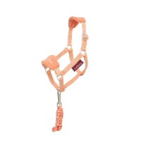 Cabresto para hobby horse LeMieux Damásco Laranja Cabresto para hobby horse LeMieux Damásco Laranja