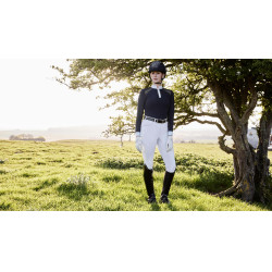 Camisa de competição LeMieux Camille de mangas compridas Marinho modelo antigo Azul-marinho Camisa de competição LeMieux Camille de mangas compridas Marinho modelo antigo Azul-marinho