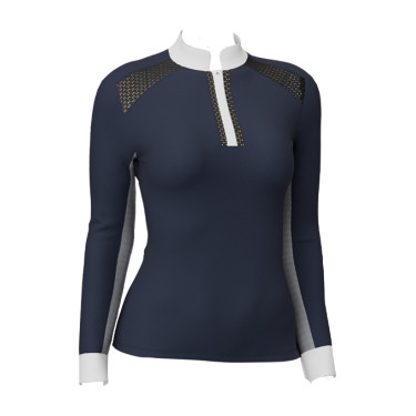 Camisa de competição LeMieux Camille de mangas compridas Marinho modelo antigo Azul-marinho