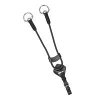 Martingale LeMieux élastique avec protection de poitrail Preto / prata