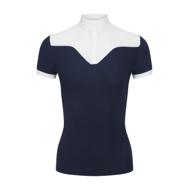 Polo de competição Emily LeMieux de mangas curtas Marinho modelo antigo Polo de competição Emily LeMieux de mangas curtas Marinho modelo antigo