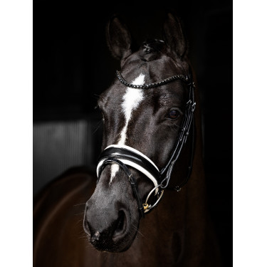 Bridão LeMieux Kudos Patent dressage Preto / branco