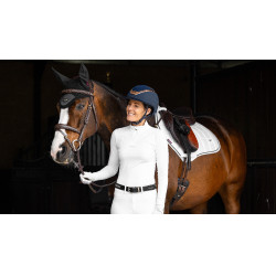 Sela de equitação LeMieux Loire Close Contact Square CSO Branco modelo antigo