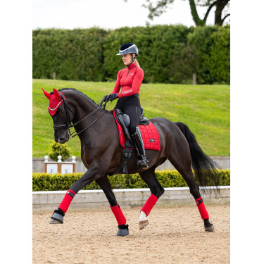 Almofada de sela LeMieux Loire Dressage Square Chilli Vermelho