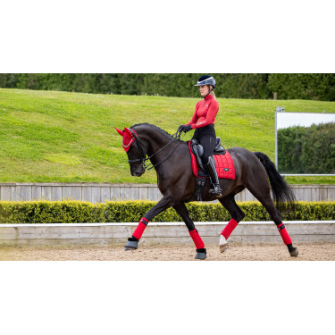 Almofada de sela LeMieux Loire Dressage Square Chilli Vermelho
