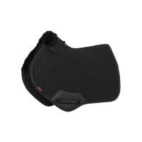Almofada Amortecedora LeMieux Lined Close Contact Square Merino+ Preto / preto