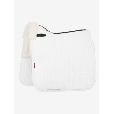 Tapete Amortecedor LeMieux Merino+ Forrado em Camurça para Adestramento Branco / branco