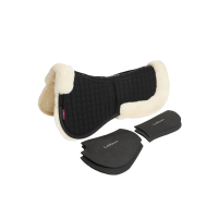 Amortecedor com cunhas LeMieux Merino+ ProSorb 2 Bolsos Preto / natural Amortecedor com cunhas LeMieux Merino+ ProSorb 2 Bolsos Preto / natural