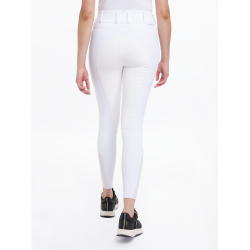 Calça LeMieux Lottie com fundo integral em camurça Branco Calça LeMieux Lottie com fundo integral em camurça Branco