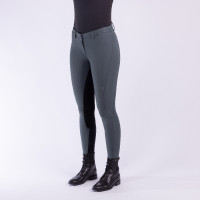 Calça de equitação Easy Rider Queen Diamond com fundo de camurça Castor sombrio