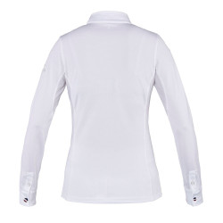 Camisa de concurso de manga comprida feminina Classic Kingsland Branco
