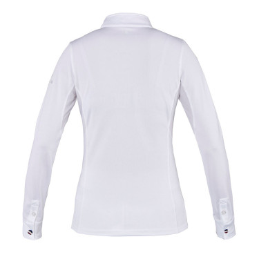 Camisa de concurso de manga comprida feminina Classic Kingsland Branco