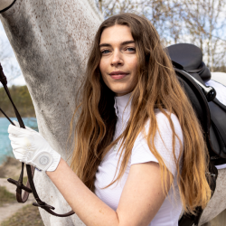 Gants d’équitation femme KLhuda Kingsland Blanc