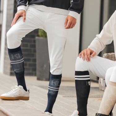 Calça de equitação sem costura com grips nos joelhos masculino KLkoa Kingsland Calça de equitação sem costura com grips nos joelhos masculino KLkoa Kingsland