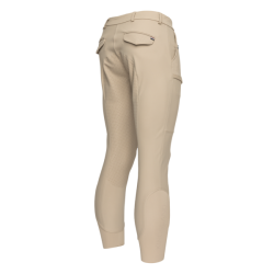 Calça de equitação sem costura com grip integral masculino KLkoa Kingsland Pavê bege