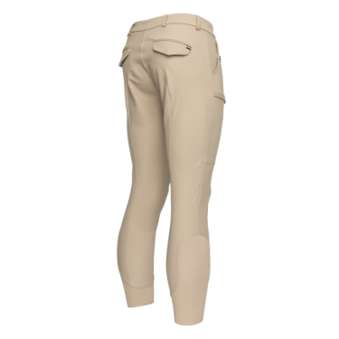 Calça de equitação sem costura com grip integral masculino KLkoa Kingsland Pavê bege