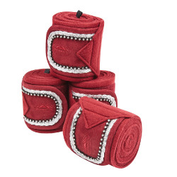 Bandagens de polo Weatherbeeta com strass conjunto com 4 peças Bandagens de polo Weatherbeeta com strass conjunto com 4 peças