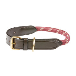 Coleira para cão Weatherbeeta de couro e corda Coleira para cão Weatherbeeta de couro e corda