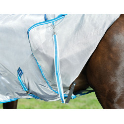 Capa anti-moscas Combo Weatherbeeta ComFiTec Hexi Shield Prata / azul-marinho Capa anti-moscas Combo Weatherbeeta ComFiTec Hexi Shield Prata / azul-marinho