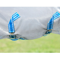 Capa anti-moscas Combo Weatherbeeta ComFiTec Hexi Shield Prata / azul-marinho Capa anti-moscas Combo Weatherbeeta ComFiTec Hexi Shield Prata / azul-marinho