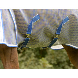 Capa antimoscas WeatherBeeta ComFiTec Ripshield Plus Branco / azul Capa antimoscas WeatherBeeta ComFiTec Ripshield Plus Branco / azul