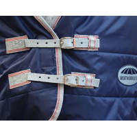 Capa de estábulo Combo 110g Weatherbeeta ComFiTec 210D Channel Azul-marinho / prata / vermelho Capa de estábulo Combo 110g Weatherbeeta ComFiTec 210D Channel Azul-marinho / prata / vermelho