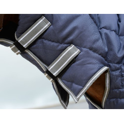 Cobertura de estábulo Weatherbeeta Combo Channel Quilt II Azul escuro / cinza / branco Cobertura de estábulo Weatherbeeta Combo Channel Quilt II Azul escuro / cinza / branco