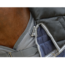 Cobertura de estábulo Weatherbeeta Combo Channel Quilt II Azul escuro / cinza / branco Cobertura de estábulo Weatherbeeta Combo Channel Quilt II Azul escuro / cinza / branco