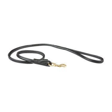 Coleira para cão Weatherbeeta de couro redondo Preto