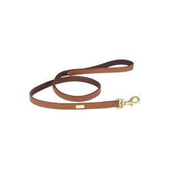 Trela para cão Weatherbeeta em couro Canela Castanho