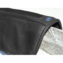 Amortecedor Jump'In anatômico de couro e feltro Preto