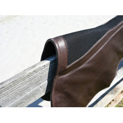 Amortecedor Jump'In anatômico de couro e feltro Preto