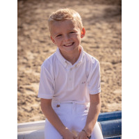 Polo de competição Jump'In de mangas curtas Gaston Branco