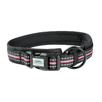Coleira refletora para cão Weatherbeeta Preto / rosa Coleira refletora para cão Weatherbeeta Preto / rosa