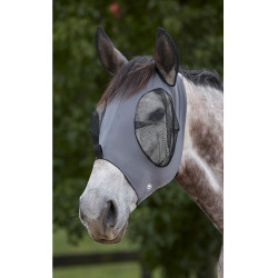 Máscara anti-moscas Weatherbeeta Deluxe elástica Cinza / preto Cinzento