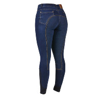 Calça de equitação feminina Dublin Shona com culote completo em camurça Cinza Azul-marinho Calça de equitação feminina Dublin Shona com culote completo em camurça Cinza Azul-marinho