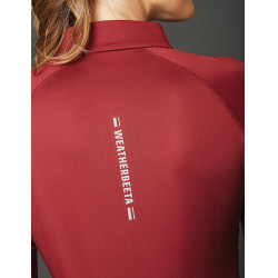 Polo de manga curta Weatherbeeta Victoria Premium feminino Bordéus Bordô Polo de manga curta Weatherbeeta Victoria Premium feminino Bordéus Bordô