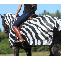 Capa anti-moscas Zebra Bucas Buzz-Off Riding Capa anti-moscas Zebra Bucas Buzz-Off Riding