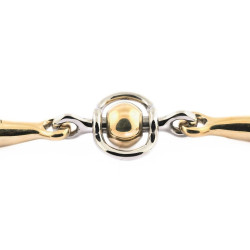 Mors à olives Jump'In double brisure inox et boule en german silver Mors à olives Jump'In double brisure inox et boule en german silver